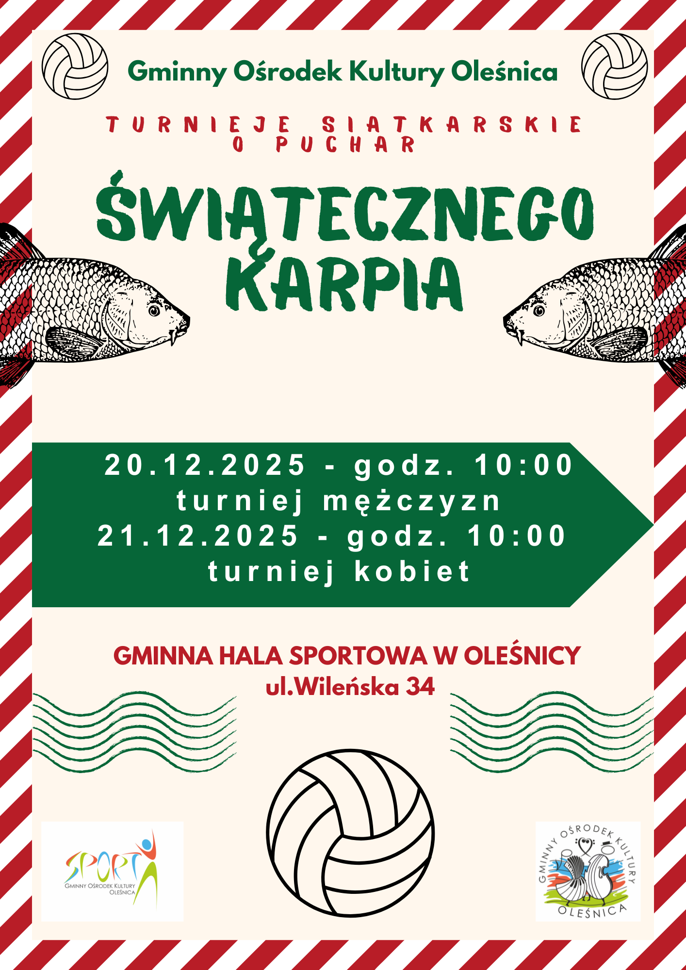Plakat na świątecznego karpia